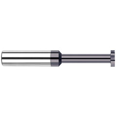 Harvey Tool - 1/2" Cut Diam, 1/8" Cut Width, 1/2" Shank, Straight-Tooth Woodruff Keyseat Cutter - Exact Industrial Supply