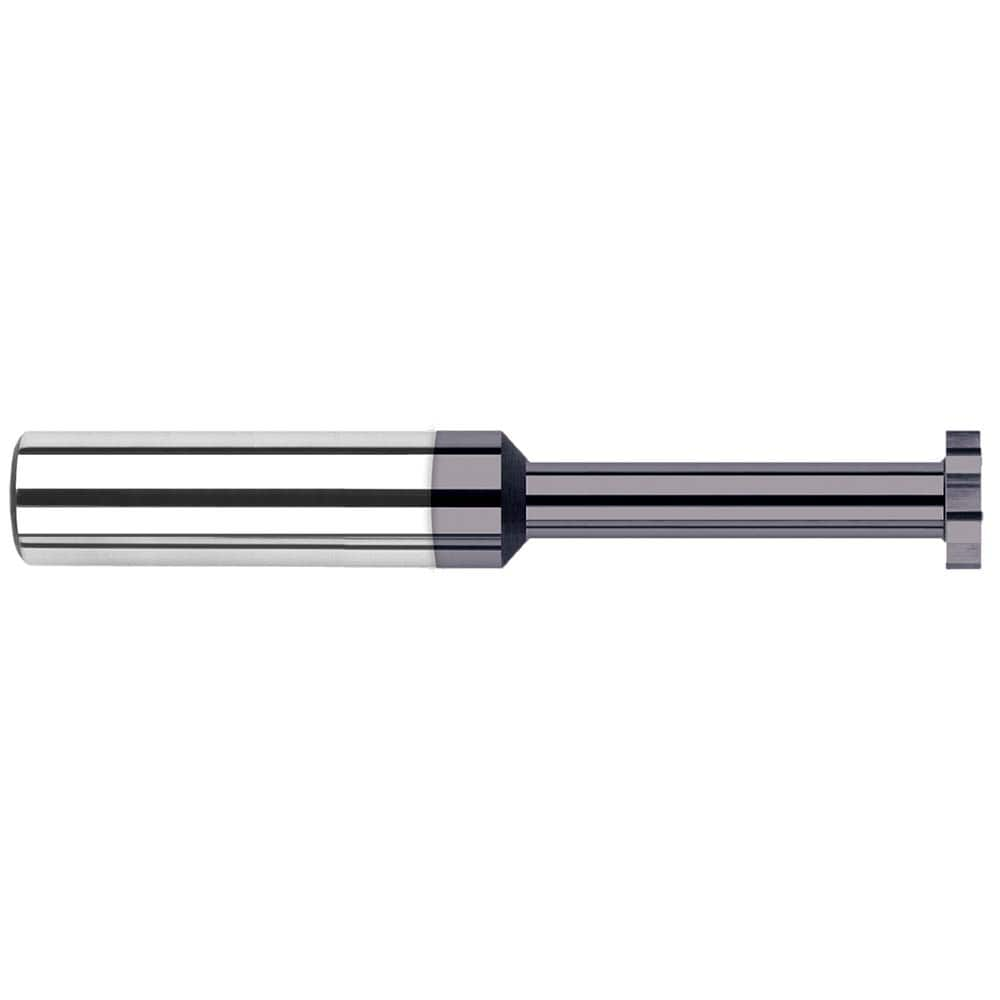 Harvey Tool - 1/2" Cut Diam, 1/4" Cut Width, 1/2" Shank, Straight-Tooth Woodruff Keyseat Cutter - Exact Industrial Supply