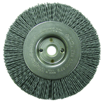 4" Diameter - 1/2 - 3/8" Arbor Hole - Abrasive Nylon Straight Nylox Wheel - Industrial Tool & Supply