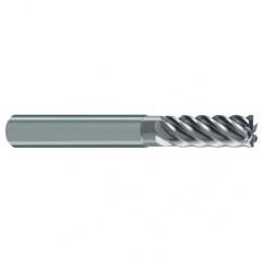 6mm Dia. - 57mm OAL - 45° Helix Bright Carbide End Mill - 6 FL - Industrial Tool & Supply