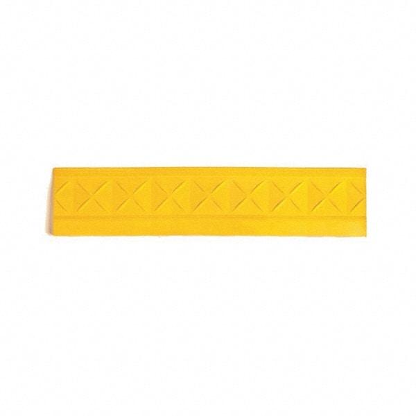 Ergo Advantage - 18" Long x 4" Wide x 1" Thick, Anti-Fatigue Modular Matting Anti-Fatigue Flooring - Female, 1 Interlocking Side, Yellow, For Dry Areas - Industrial Tool & Supply