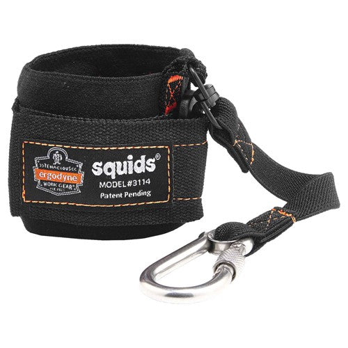 3114 Black Pull-On Wrist Lanyard With Carabiner-3Lbs - Industrial Tool & Supply