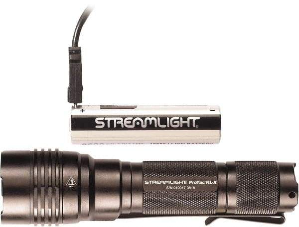 Streamlight - White LED Bulb, 1,000 Lumens, Industrial/Tactical Flashlight - Black Aluminum Body, 1 18650 Lithium-Ion Battery Included - Industrial Tool & Supply