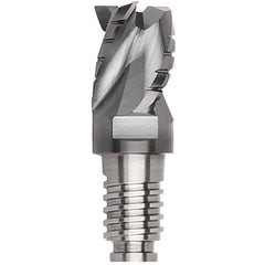 Kennametal - 5/8" Diam, 15/32" LOC, 3 Flute, 0.015" Corner Radius End Mill Head - Solid Carbide, AlTiN Finish, Duo-Lock 16 Connection, Spiral Flute, 35° Helix, Centercutting - Industrial Tool & Supply