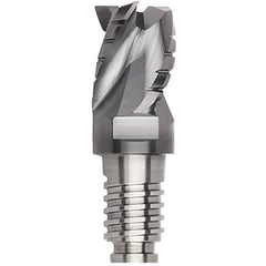 Kennametal - 20mm Diam, 15mm LOC, 3 Flute, 0.4mm Corner Radius End Mill Head - Solid Carbide, AlTiN Finish, Duo-Lock 20 Connection, Spiral Flute, 35° Helix, Centercutting - Industrial Tool & Supply