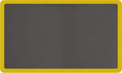 Smart Step - 5' Long x 3' Wide, Dry Environment, Anti-Fatigue Matting - Gray with Yellow Borders, Urethane with Urethane Sponge Base, Beveled on All 4 Sides - Industrial Tool & Supply