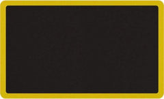 Smart Step - 5' Long x 3' Wide, Dry Environment, Anti-Fatigue Matting - Black with Yellow Borders, Urethane with Urethane Sponge Base, Beveled on All 4 Sides - Industrial Tool & Supply