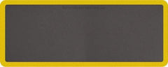 Smart Step - 5' Long x 2' Wide, Dry Environment, Anti-Fatigue Matting - Gray with Yellow Borders, Urethane with Urethane Sponge Base, Beveled on All 4 Sides - Industrial Tool & Supply