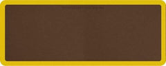 Smart Step - 5' Long x 2' Wide, Dry Environment, Anti-Fatigue Matting - Brown with Yellow Borders, Urethane with Urethane Sponge Base, Beveled on All 4 Sides - Industrial Tool & Supply