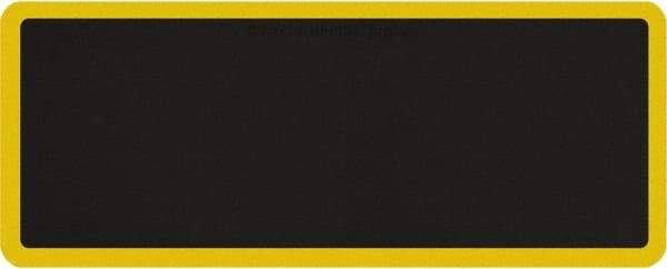 Smart Step - 5' Long x 2' Wide, Dry Environment, Anti-Fatigue Matting - Black with Yellow Borders, Urethane with Urethane Sponge Base, Beveled on All 4 Sides - Industrial Tool & Supply