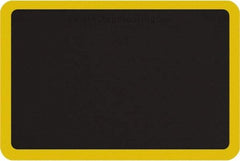 Smart Step - 3' Long x 2' Wide, Dry Environment, Anti-Fatigue Matting - Black with Yellow Borders, Urethane with Urethane Sponge Base, Beveled on All 4 Sides - Industrial Tool & Supply