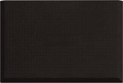 Smart Step - 3' Long x 2' Wide, Dry Environment, Anti-Fatigue Matting - Black, Urethane with Urethane Sponge Base, Beveled on 3 Sides - Industrial Tool & Supply