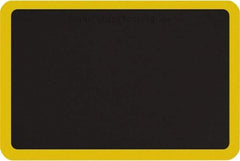 Smart Step - 3' Long x 2' Wide, Dry Environment, Anti-Fatigue Matting - Black with Yellow Borders, Urethane with Urethane Sponge Base, Beveled on All 4 Sides - Industrial Tool & Supply