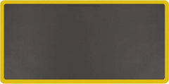 Smart Step - 6' Long x 3' Wide, Dry Environment, Anti-Fatigue Matting - Gray with Yellow Borders, Urethane with Urethane Sponge Base, Beveled on All 4 Sides - Industrial Tool & Supply