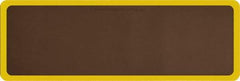 Smart Step - 6' Long x 2' Wide, Dry Environment, Anti-Fatigue Matting - Brown with Yellow Borders, Urethane with Urethane Sponge Base, Beveled on All 4 Sides - Industrial Tool & Supply