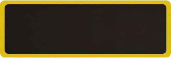 Smart Step - 6' Long x 2' Wide, Dry Environment, Anti-Fatigue Matting - Black with Yellow Borders, Urethane with Urethane Sponge Base, Beveled on All 4 Sides - Industrial Tool & Supply