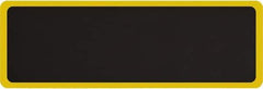 Smart Step - 6' Long x 2' Wide, Dry Environment, Anti-Fatigue Matting - Black with Yellow Borders, Urethane with Urethane Sponge Base, Beveled on All 4 Sides - Industrial Tool & Supply