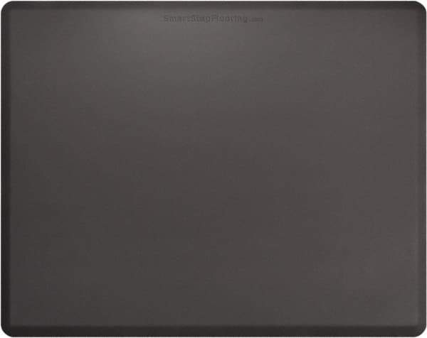 Smart Step - 5' Long x 4' Wide, Dry Environment, Anti-Fatigue Matting - Gray with Yellow Borders, Urethane with Urethane Sponge Base, Beveled on All 4 Sides - Industrial Tool & Supply