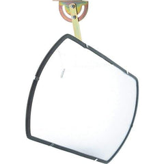 PRO-SAFE - Indoor Rectangular Convex Safety, Traffic & Inspection Mirrors - Acrylic Lens, Fiberboard Backing, 26" High - Industrial Tool & Supply