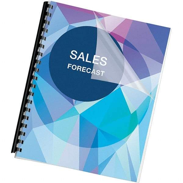 FELLOWES - 11" Long x 8-1/2" Wide Binding System Cover - Clear - Industrial Tool & Supply