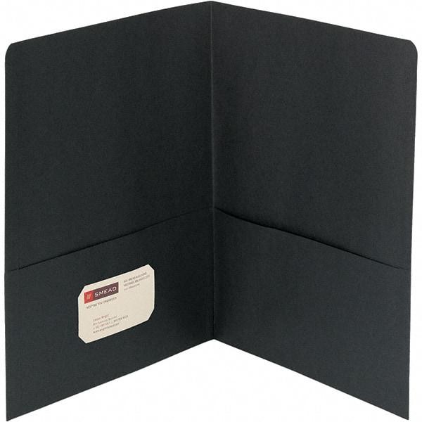 SMEAD - 11" Long x 8-1/2" Wide Pocket - Black - Industrial Tool & Supply
