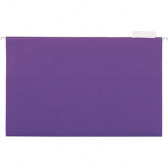 UNIVERSAL - 9-1/2x11-3/4", Legal, Violet, Hanging File Folder - 11 Point Stock, 1/5 Tab Cut Location - Industrial Tool & Supply