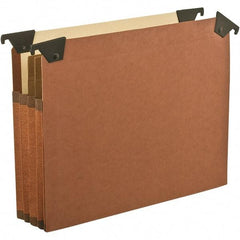 Pendaflex - 12 x 10", Letter Size, Brown, Hanging File Folder - 1/5 Tab Cut Location - Industrial Tool & Supply