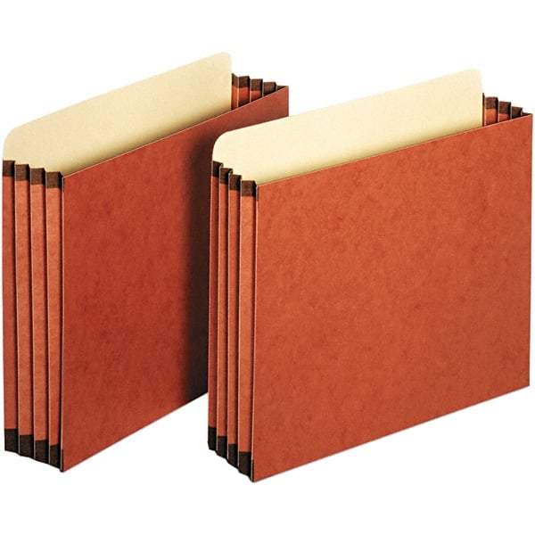 Pendaflex - 11-3/4 x 10-1/4", Letter Size, Redrope, 3-1/2" Expanding Wallet - Straight Tab Cut Location - Industrial Tool & Supply