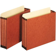 Pendaflex - 11-3/4 x 10-1/4", Letter Size, Redrope, 3-1/2" Expanding Wallet - Straight Tab Cut Location - Industrial Tool & Supply