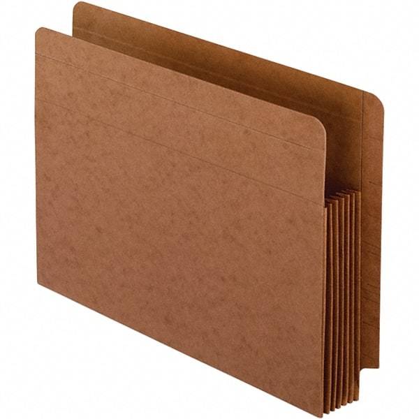 Pendaflex - 12-3/4 x 9-1/2", Letter Size, Brown, Expandable File Folders with Drop Front & End Tab Pocket - Straight Tab Cut Location - Industrial Tool & Supply