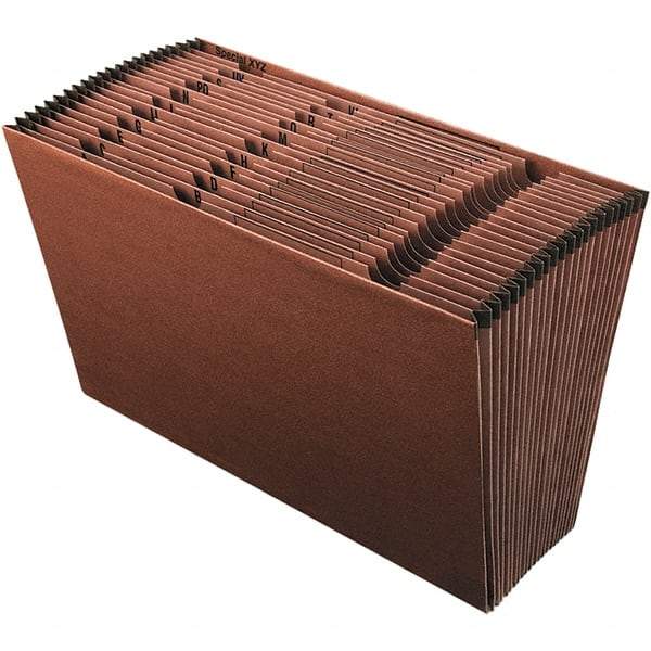 Pendaflex - 15 x 10", Legal, Redrope, A-Z Indexed Expanding Files - Assorted Tab Cut Location - Industrial Tool & Supply