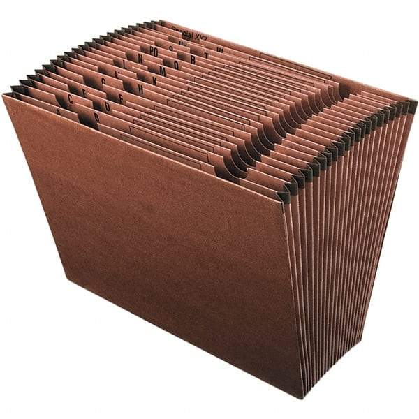 Pendaflex - 12 x 10", Letter Size, Redrope, A-Z Indexed Expanding Files - Assorted Tab Cut Location - Industrial Tool & Supply