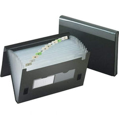 Pendaflex - 13 x 9-1/2", Letter Size, Black, A-Z Indexed Expanding Files - Assorted Tab Cut Location - Industrial Tool & Supply