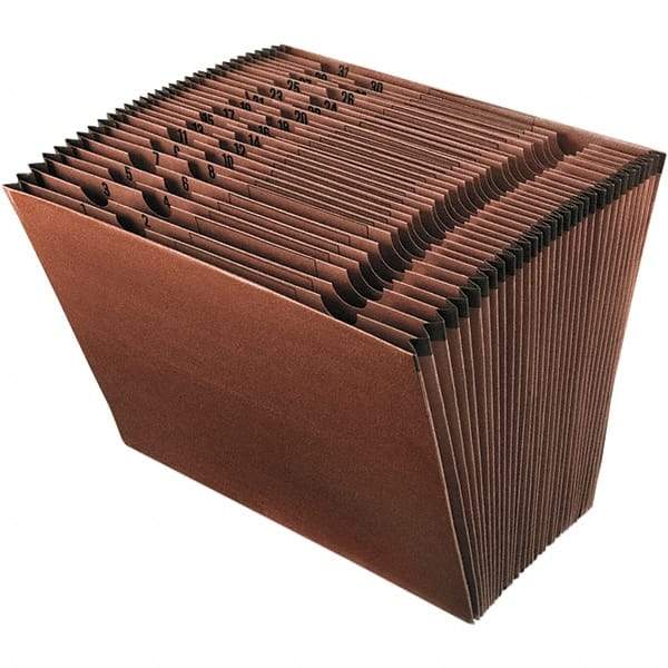 Pendaflex - 12 x 10", Letter Size, Redrope, Expansion Folders - Assorted Tab Cut Location - Industrial Tool & Supply