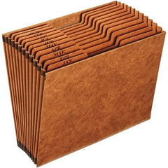 Pendaflex - 12 x 10", Letter Size, Brown, Expansion Folders - 1/3 Tab Cut Location - Industrial Tool & Supply