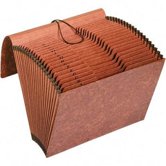Pendaflex - 12 x 10", Letter Size, Brown, Expandable File Folders with Elastic Cord Closure - 1/3 Tab Cut Location - Industrial Tool & Supply