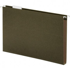 UNIVERSAL - 9-1/2x11-3/4", Legal, Standard Green, Hanging File Folder - 11 Point Stock, 1/5 Tab Cut Location - Industrial Tool & Supply