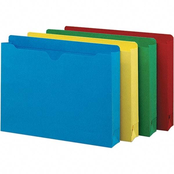 SMEAD - 11-3/4 x 9-1/2", Letter Size, Assorted Colors, File Folders with Top Tab - 11 Point Stock, Straight Tab Cut Location - Industrial Tool & Supply