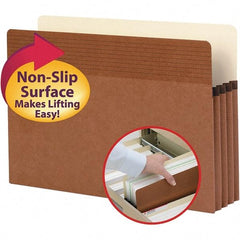 SMEAD - 14-3/4 x 9-1/2", Legal, Redrope, Expansion Folders - Straight Tab Cut Location - Industrial Tool & Supply