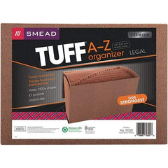 SMEAD - 15 x 10", Legal, Redrope, A-Z Indexed Expanding Files - Assorted Tab Cut Location - Industrial Tool & Supply