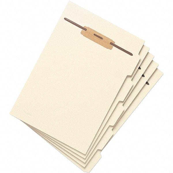 SMEAD - 11-3/4 x 9-1/2", Letter Size, Manila, Classification Folders with Top Tab Fastener - 11 Point Stock, Assorted Tab Cut Location - Industrial Tool & Supply