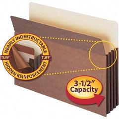 SMEAD - 14-3/4 x 9-1/2", Legal, Redrope, 3-1/2" Expanding Wallet - Straight Tab Cut Location - Industrial Tool & Supply