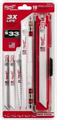 Milwaukee Tool - Reciprocating Saw Blade Sets Blade Material: Bi-Metal Minimum Blade Length (Inch): 6 - Industrial Tool & Supply