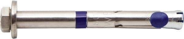 Powers Fasteners - 1/4" Diam, 1/4" Drill, 3" OAL, 2-3/4" Min Embedment Sleeve Concrete Anchor - 304 Stainless Steel, Hex Head, Hex Drive, 3" Thread Length - Industrial Tool & Supply