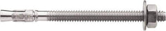 Powers Fasteners - 1/2" Diam, 1/2" Drill, 5-1/2" OAL, 2-3/4" Min Embedment Wedge Expansion Concrete Anchor - 304 Stainless Steel, Hex Nut Head, Hex Drive, 3-3/4" Thread Length - Industrial Tool & Supply