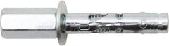 Powers Fasteners - 1/2" Diam, 1/2" Drill, 2-1/4" OAL, 2" Min Embedment Sleeve Concrete Anchor - 1018 Steel, Zinc-Plated Finish, Hex Head, Hex Drive, 2-1/4" Thread Length - Industrial Tool & Supply