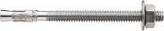 Powers Fasteners - 3/8" Diam, 3/8" Drill, 2-3/4" OAL, 1" Min Embedment Wedge Expansion Concrete Anchor - 316 Stainless Steel, Hex Nut Head, Hex Drive, 1-5/8" Thread Length - Industrial Tool & Supply