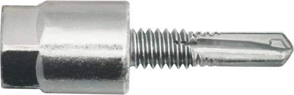 Powers Fasteners - 3/8" Zinc-Plated Steel Vertical (End Drilled) Mount Threaded Rod Anchor - 1/4" Diam x 1" Long, Hex Head, 2,375 Lb Ultimate Pullout, For Use with Steel - Industrial Tool & Supply