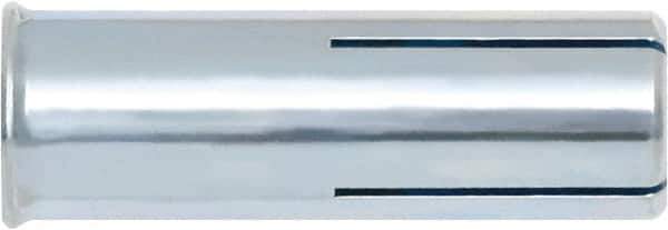 Powers Fasteners - 1/2" Diam, 5/8" Drill, 2" OAL, Drop-In Concrete Anchor - 1008 Carbon Steel, Zinc-Plated Finish, Hammer Drive, 13/16" Thread Length - Industrial Tool & Supply