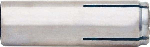 Powers Fasteners - 3/8" Diam, 1/2" Drill, 1-9/16" OAL, Drop-In Concrete Anchor - 1008 Carbon Steel, Zinc-Plated Finish, Hammer Drive, 5/8" Thread Length - Industrial Tool & Supply